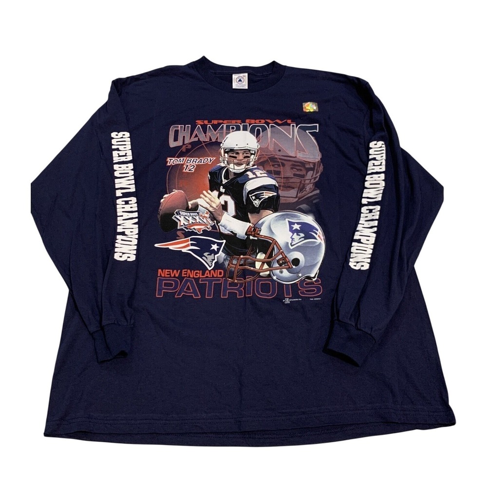 Vintage Tom Brady New England Patriots TShirt 2002 NFL‎ Football 2XL BRAND NEW